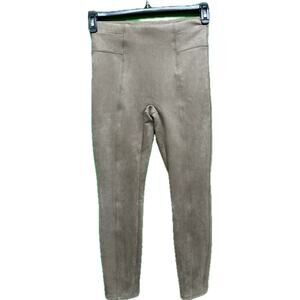 Spanx Beige Faux Suede Legging Pants Size Small
